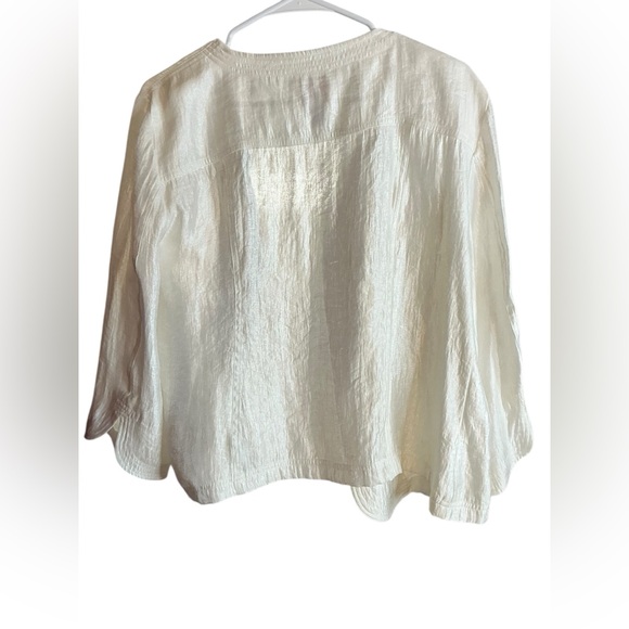 Ruby Rd. White Textured Button Front Jacket - Picture 3 of 8